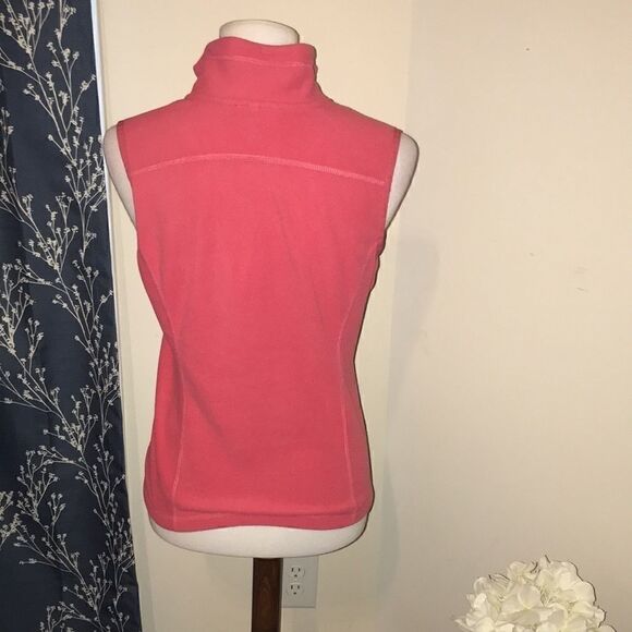 Vineyard Vines Sweater Fleece Vest Pink Zip Up - Picture 4 of 7